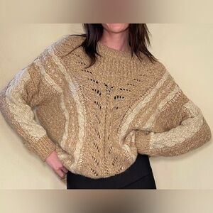 Ecote Cable Knit Drop Shoulder Oversized Sweater